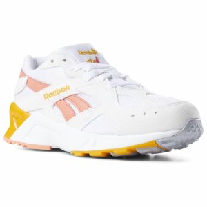 Reebok Aztrek Turnschuhe Damen - Weiß/Rosa/Gold - DE 612-NAB